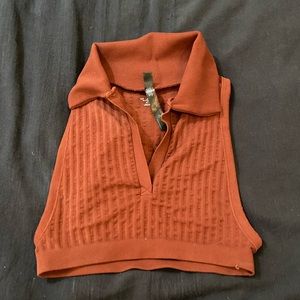 Urban Outfitters Collared Crop Top